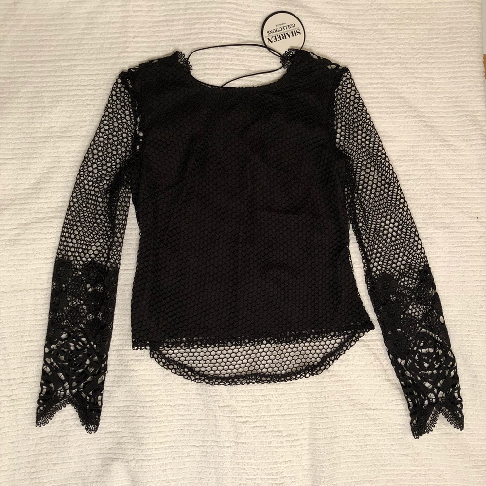 Shareen Collections | Black Lace Blouse